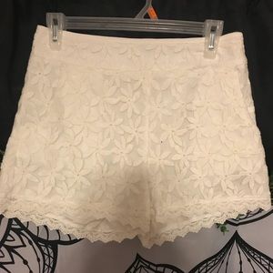 White Lace Shorts